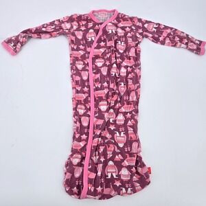 Magnetic Me Purple Pink Monster Unicorn Fantasy Bamboo Gown 0-3 Months